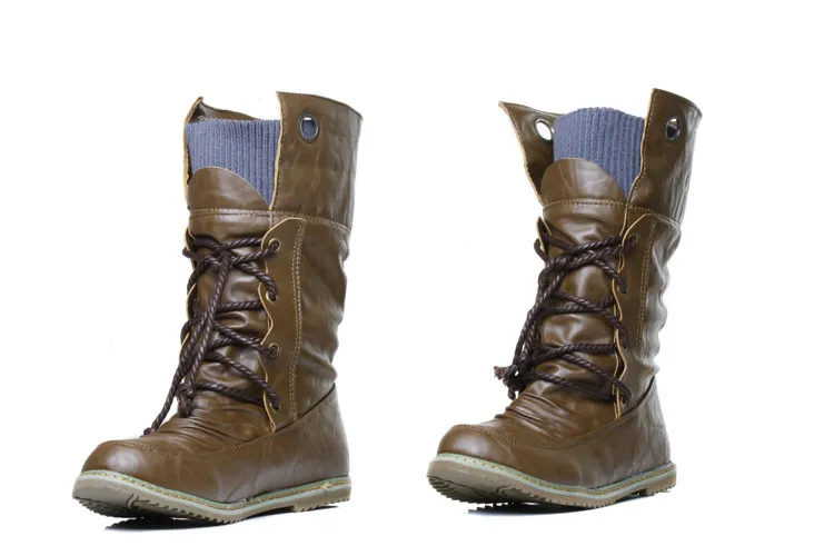 bottes mi mollet cuir