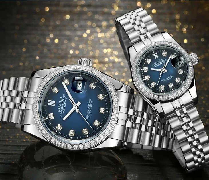 SANGDO Blue dial dial Automatic Self-Wind movement High quality Luxury Couples watch Mechanical watches 025S SANGDO Blue dial dial Automatic Self-Wind movement High quality Luxury Couples watch Mechanical watches 025S
