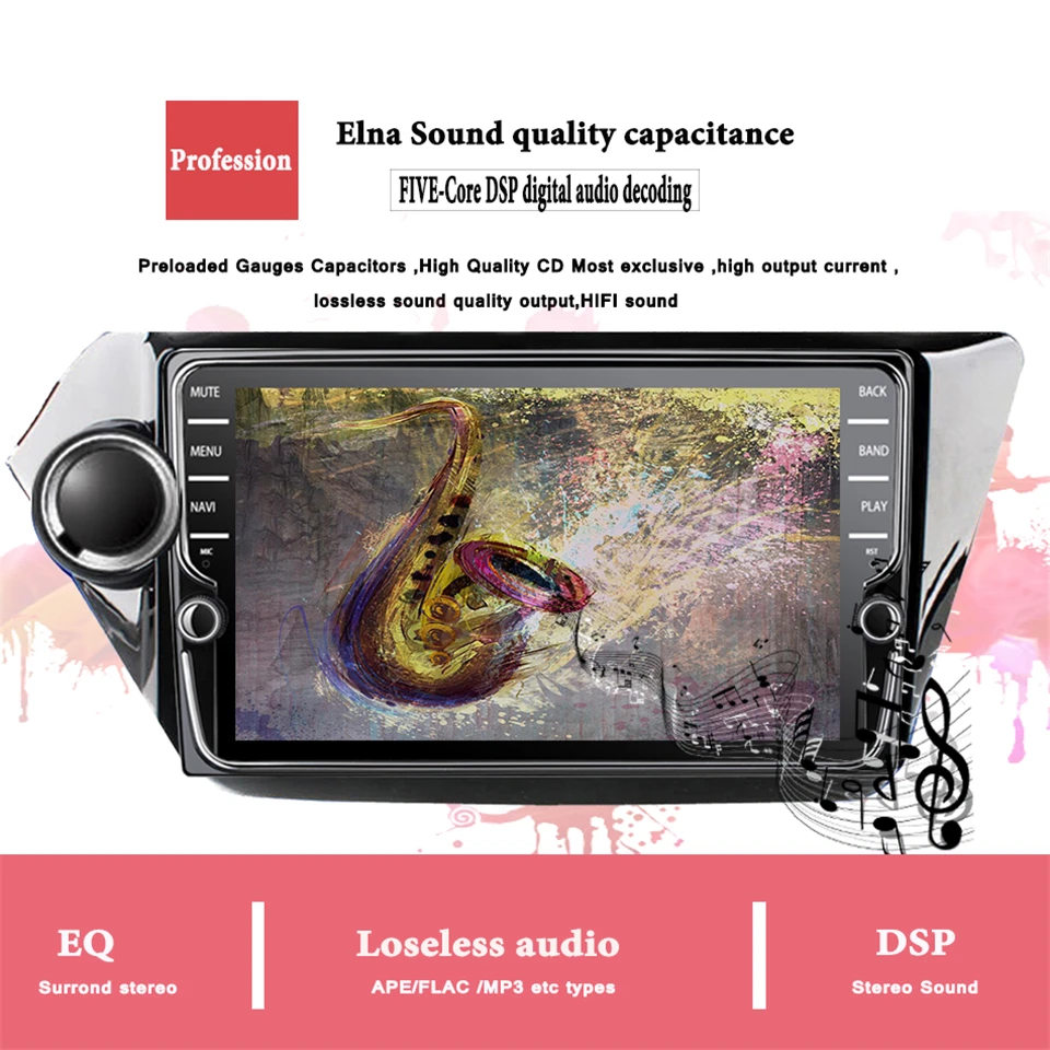 Excellent 8" Carplay 4G RAM Android 9.1 CAR Radio GPS Navigation For KIA RIO K2 2010 2011 2012 2013 2014 2015 Car DVD Player Octa Core 7