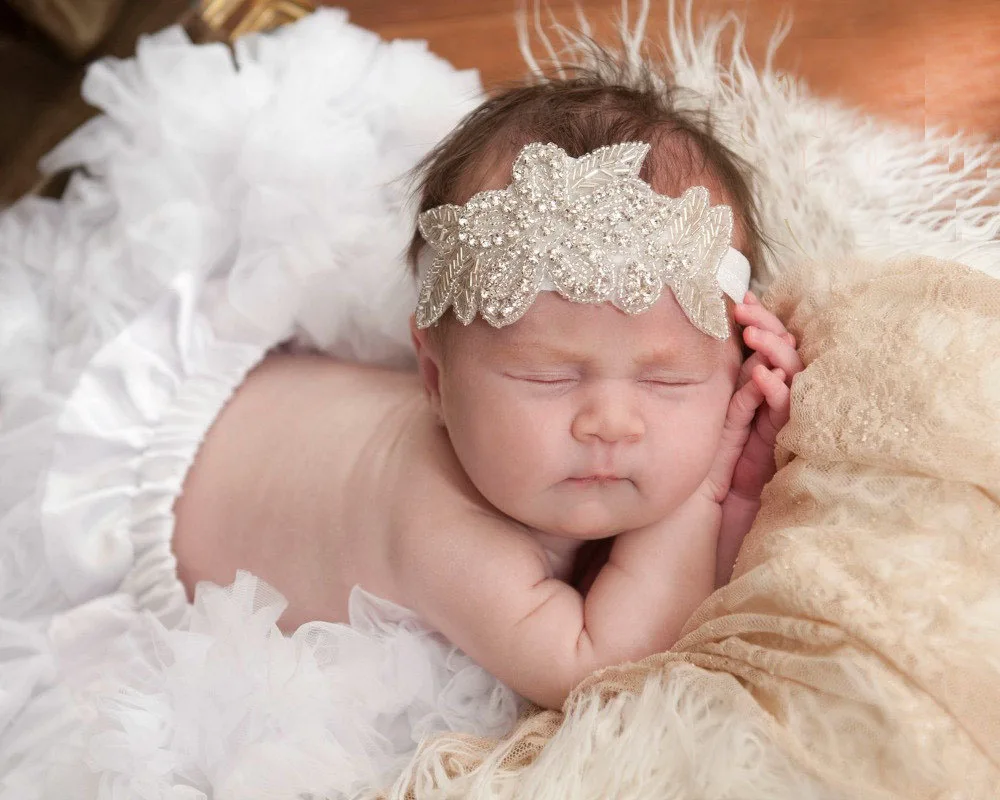 baby girl baptism hair accessories
