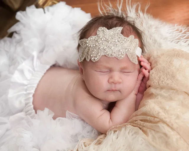 Wholesale Baby Girl Christening Headband for Hair Accessories Newborn