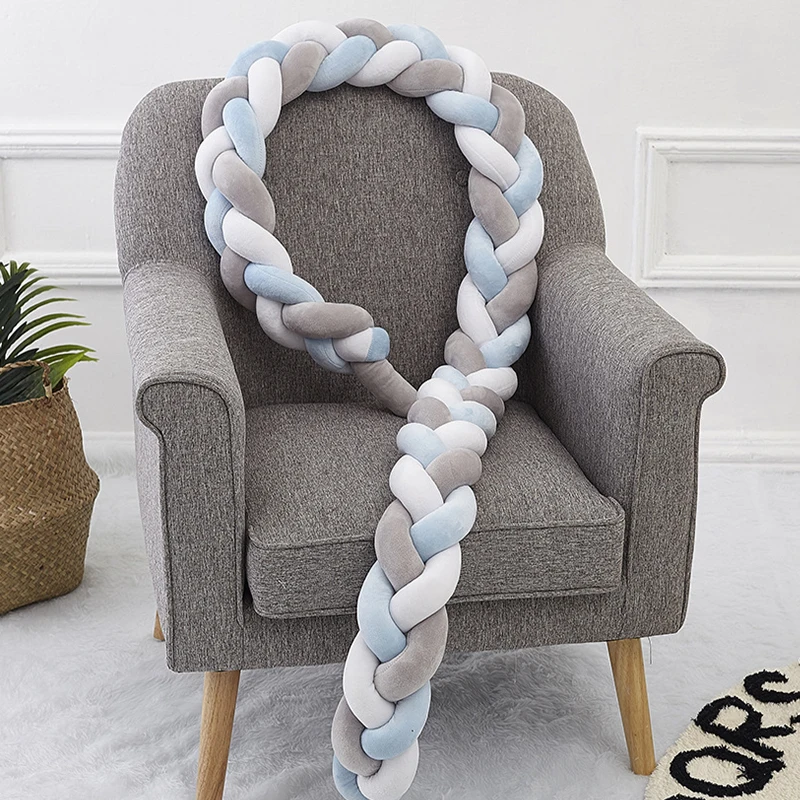 300cm Baby Bed Bumper Knot Pillow Baby Crib Protection Cot Bumper