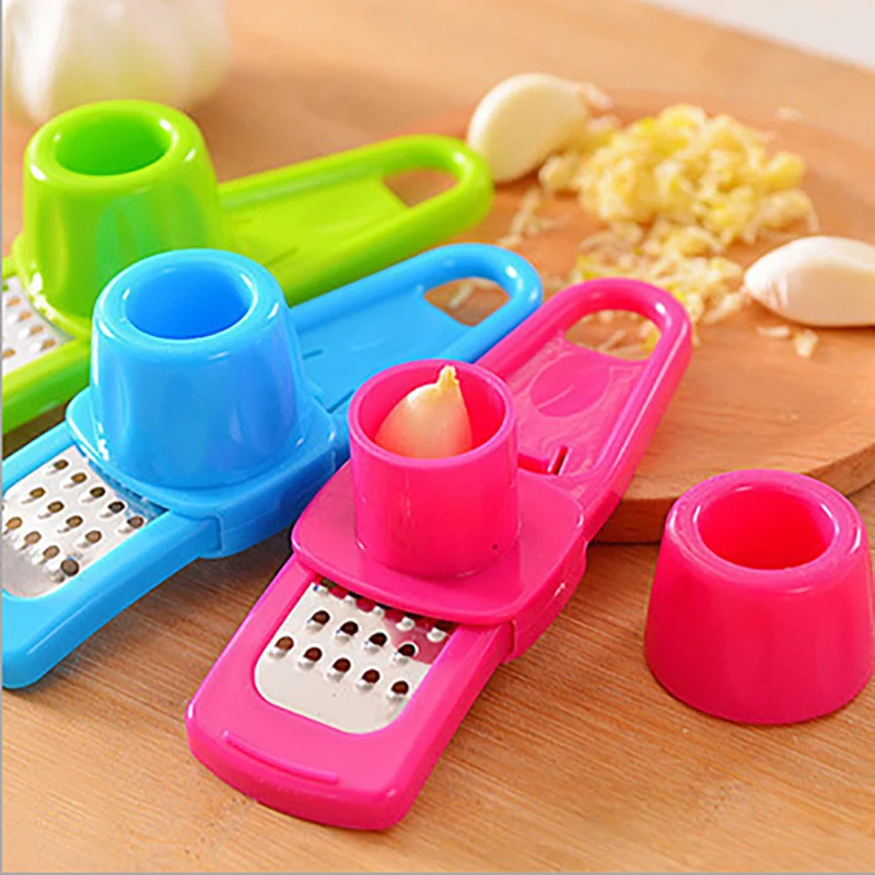 Multifunctional Ginger Garlic Press Grinding Grater Planer Slicer Mini