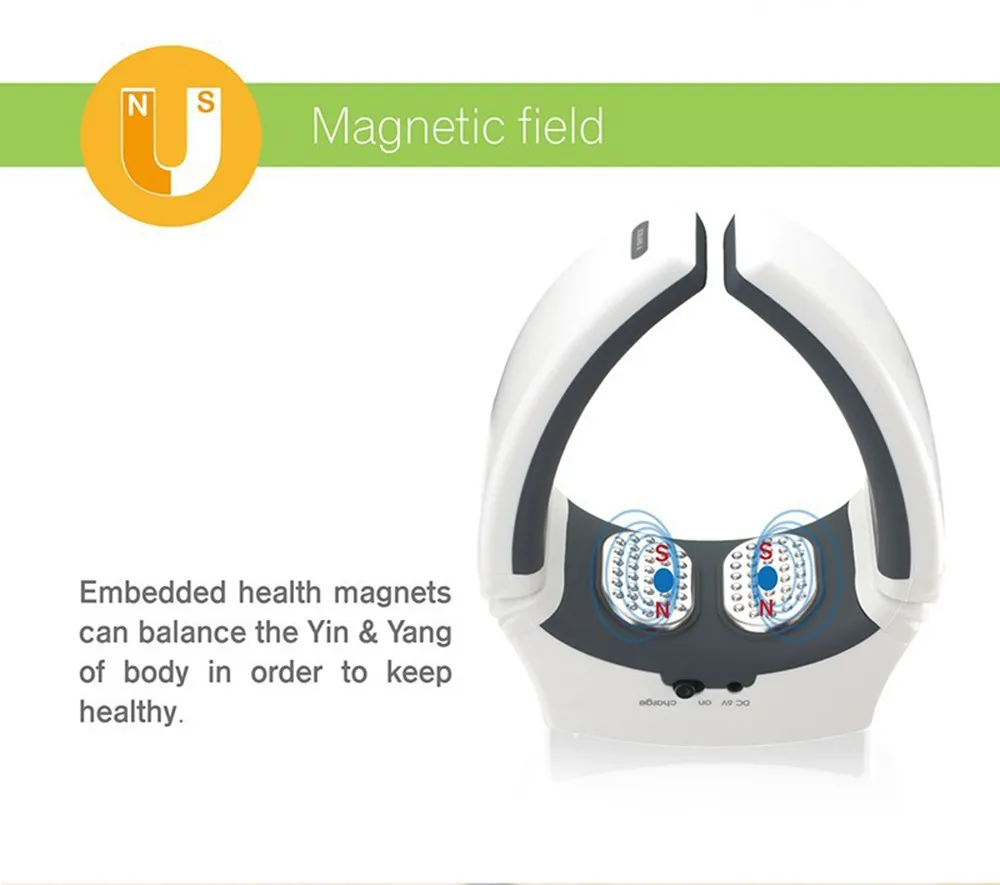 Pangao B7 Вибрация Дальний инфракрасный массажер шеи шейный магнитный инструмент беспроводной пульт дистанционного управления терапия массаж облегчение боли