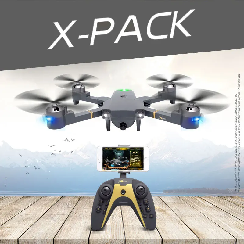 

X-Pack PLUS Quadcopter 2.4GHz 6 axis gyro 780P/1080P 120 Degree Wide-angle Camera VR Mode Follow Me High Folding UAV