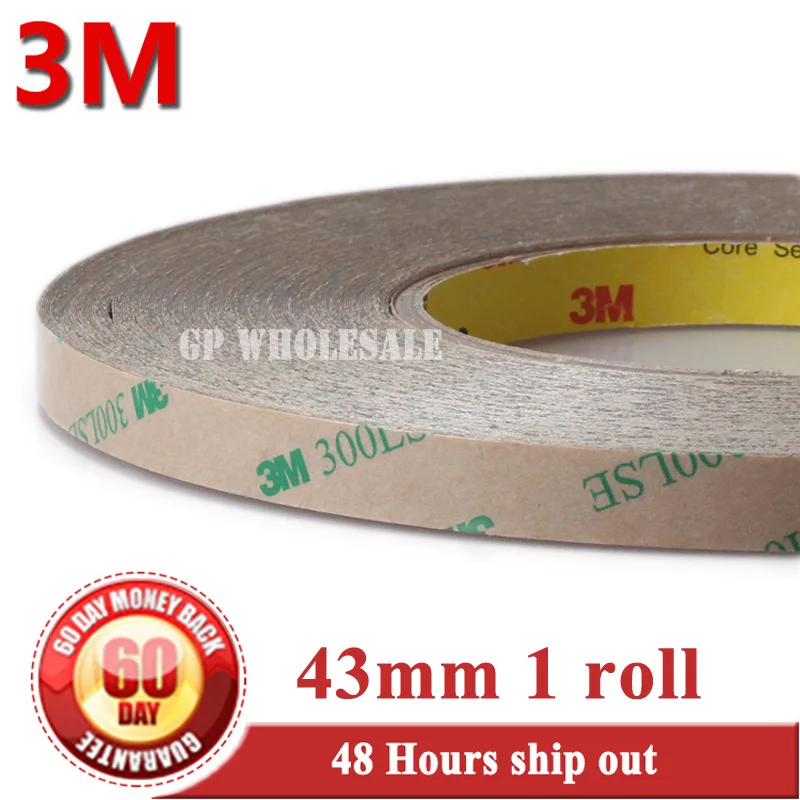 43mm* 55M 3M 300LSE Heavy Duty Transfer Tape Transparent Double Sided Adhesive for Electronics LCD Phone Camera Touch Screen | Канцтовары