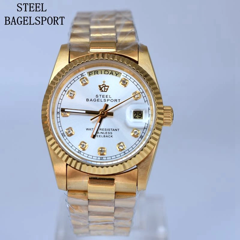 

Classic Mens Watches Top Brand Luxury Elegant Business Automatic Mechanical Watch Full Steel Male Clock Fashion Gold Watches Men