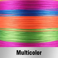 JOF Multicolor Super Strong PE Braided Fishing Line - High - Durability Multifilament - X8 - 300M - 72LB - 6.0 (Multicolor)