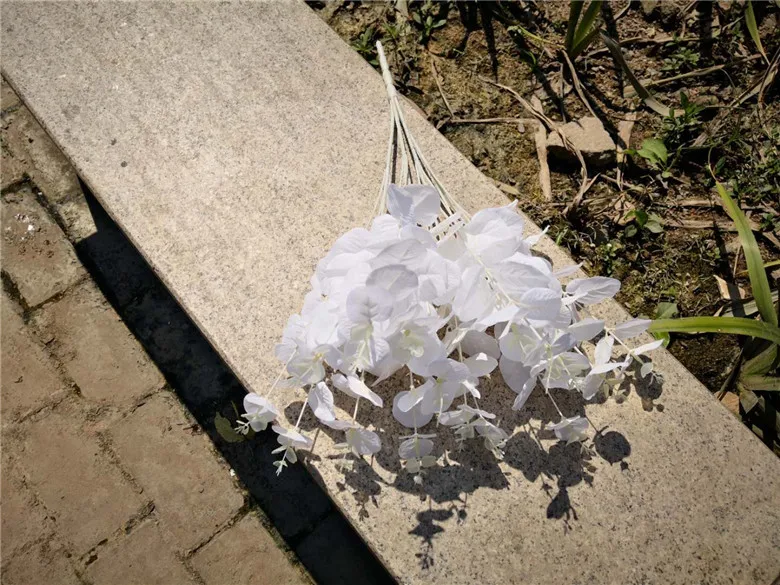 47 см белый Эвкалиптовый букет листьев травы эвкалипты Искусственный лист свадебный букет