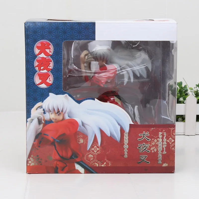 Inuyasha Yasha рисунок Sesshoumaru ПВХ расписная коллекция кукла аниме фигурки модель игрушки 18 см - Цвет: 1 with box