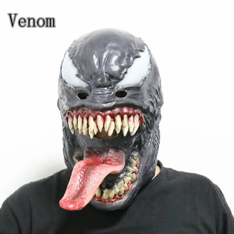 

Marvel Venom Mask Display Action Figure Toy Anime Venom Cosplay Halloween Party Show Jouet Super Hero Children Xmas Gift