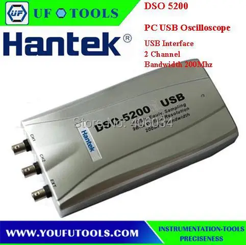 Hantek DSO-5200 200 мГц 2 Каналы ПК USB цифровой осциллограф dso5200 | Инструменты