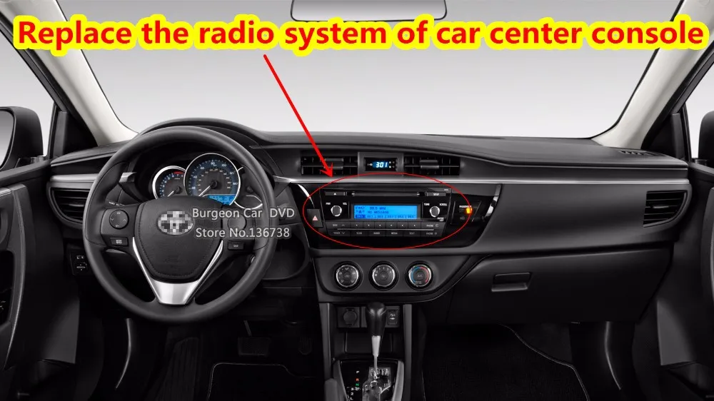 Perfect HD Touch Screen Car DVD Player for Toyota Corolla 2013 2014 2015  Bluetooth iPhone5 1080P USB Radio Stereo GPS Navigation System 2