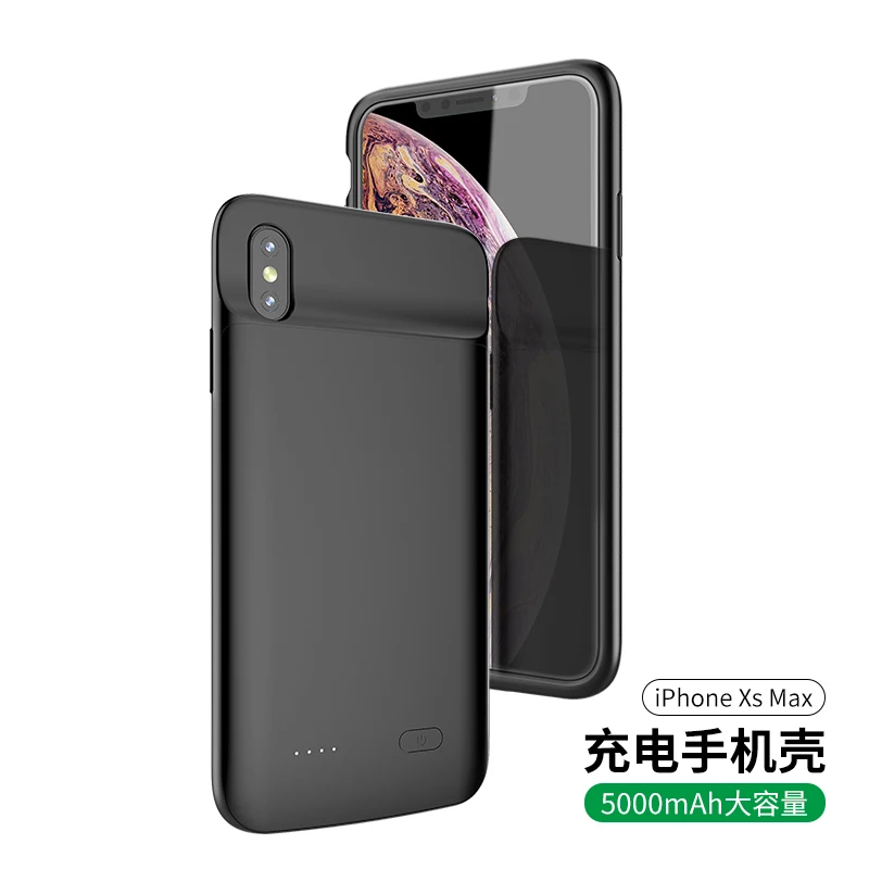 

5000mAh External Battery Backup Charger Case For iPhone XS Max Power Bank Case