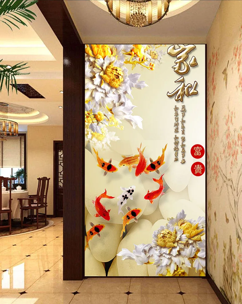 Custom Closet Sliding Door Window Stickers Affixed To Glass Opaque Custom Closet Sliding Door Window Stickers Affixed To Glass Opaque Matte Wardrobe Decorative Sticker Goldfish Lotus In Wall From Home Garden