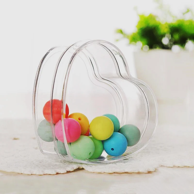 

20pcs/lot Clear Heart Shaped Plastic Storage Box Case Jewelry Container Small Gift Boxes Organizer Storage for Souvenir 7/7