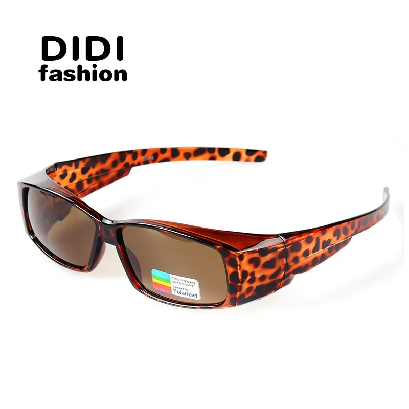 DIDI поляризационные очки для близорукости, женские солнцезащитные очки, Ретро стиль, прямоугольные, подходят для очков, солнцезащитные очки, мужские, брендовые, на застежке, очки Gafas U548 - Цвет линз: C4 Leopard