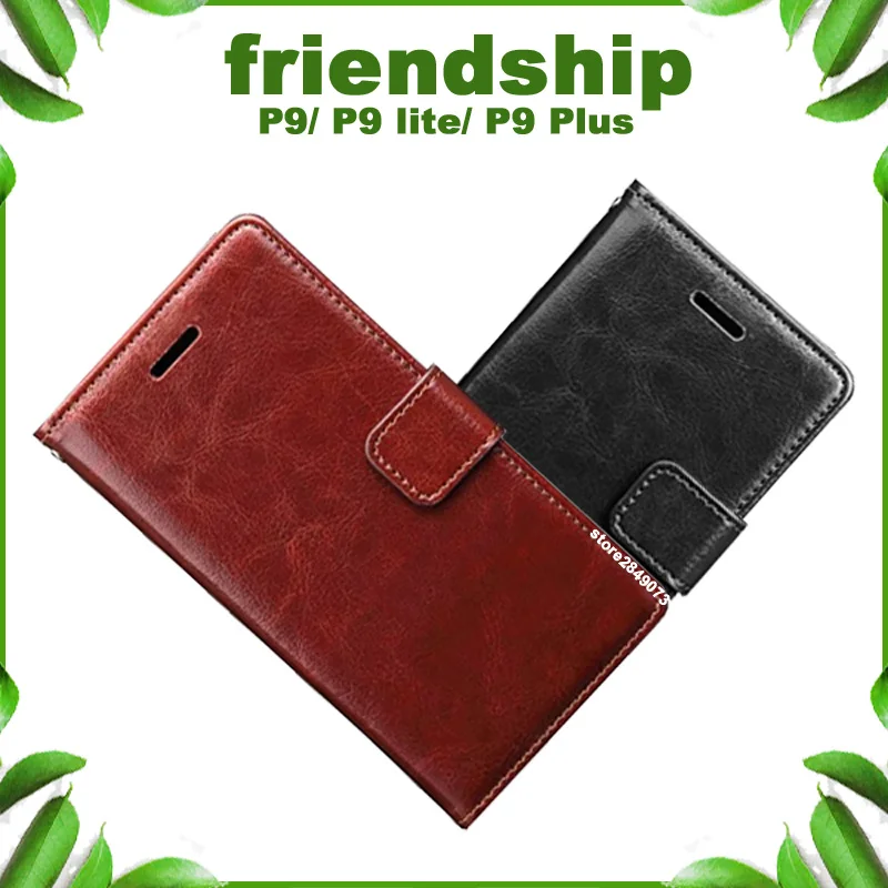 Latest Friendly personality Crazy horse series case for Huawei P9 Plus P 9 PU Leather cover P9/P9 Lite |
