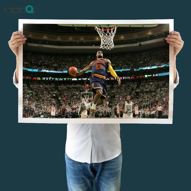 Художественный холст Lebron James Cavs Dunk настенная живопись спортивные баскетбольные