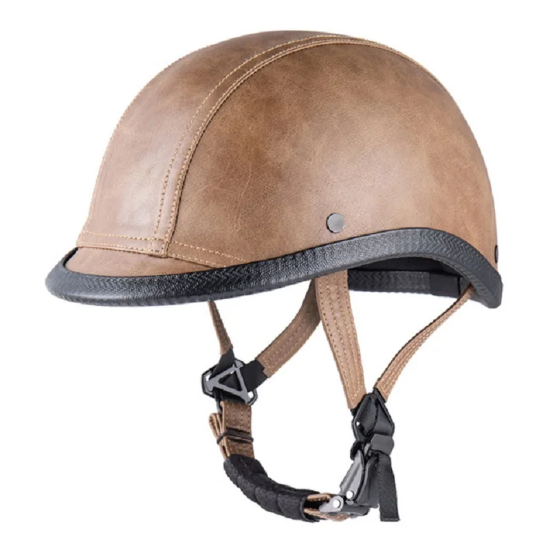 

BYB Retro Motorcycle Helmet Scooter Cruiser Touring Chopper German Style Casco Moto Helmet Riding Head Circumference 52-58cm