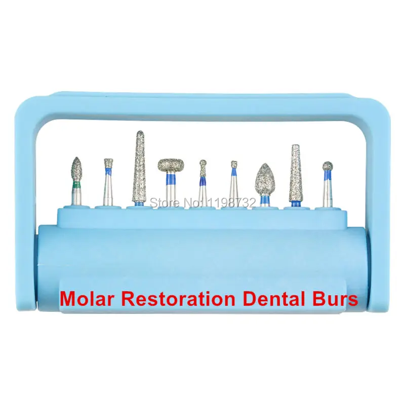 1Set Dental Lab Materials Diamond Burs Molar Restoration Dental Burs