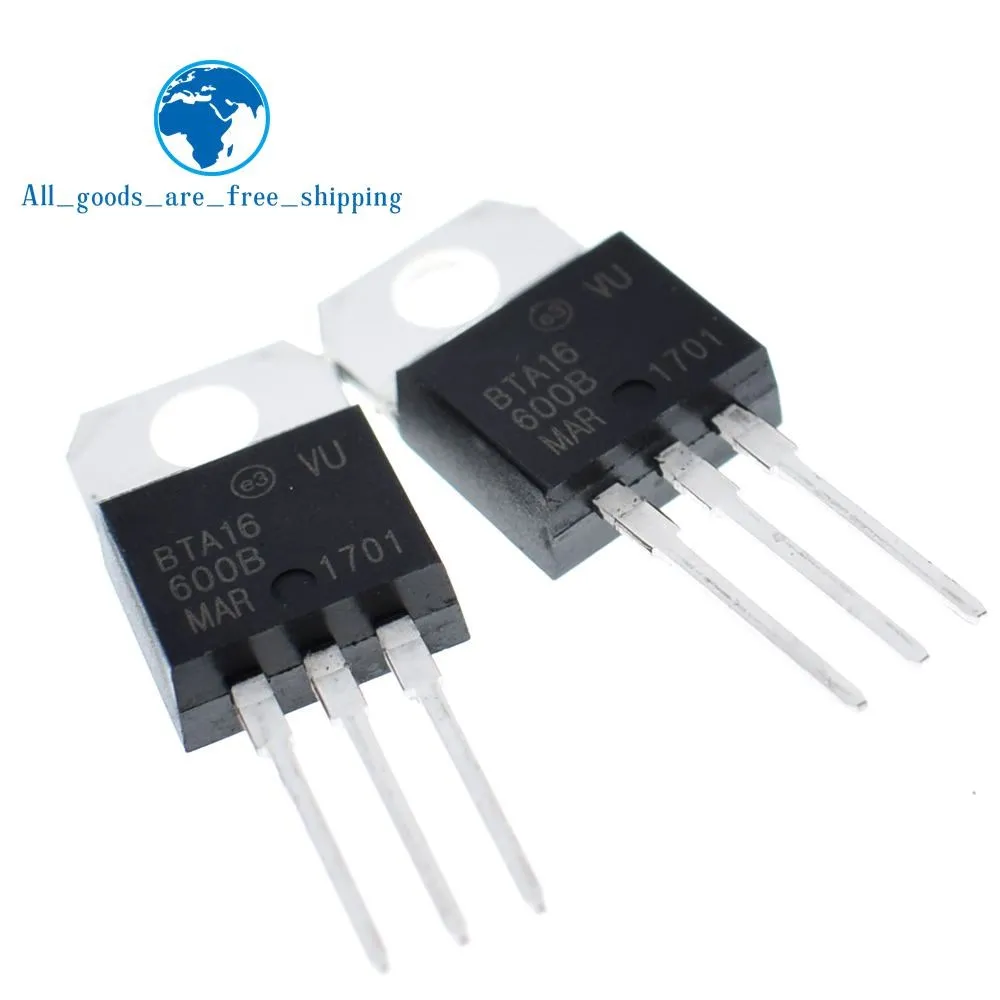 50PCS New Thyristor Triac BTA16-600B 16A//600V Triac TO-220