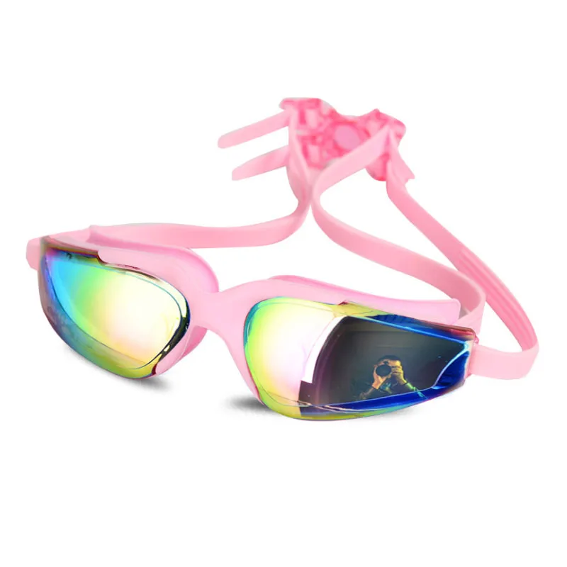 Взрослые очки для плавания, цветные Профессиональные противотуманные очки для мужчин и женщин, очки для плавания и дайвинга, силиконовые очки для плавания ming