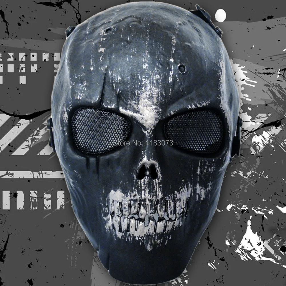 

Skull Skeleton Bone Balaclava Mask Soldier Wargame Army Of Two CS Airsoft Paintball Gun Gas Masks Adult Face Masquerade Ball
