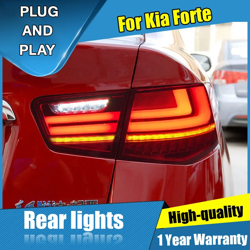 

4PCS Car Styling for Kia Forte Taillights 2010-2013 for Forte LED Tail Lamp+Turn Signal+Brake+Reverse LED light