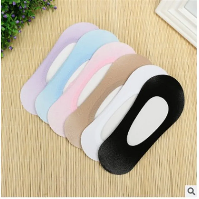 

HNXZXB Fashion Women Candy Color Invisible Low Cut Soft Stretch Heels Loafer Boat Sock
