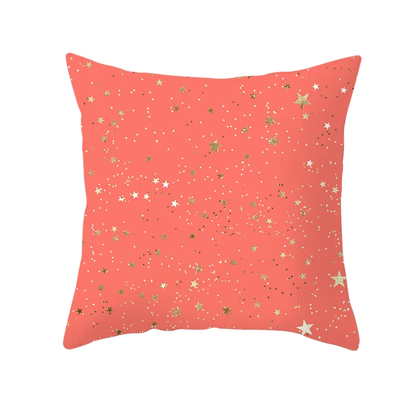 Lychee Coral Series Printed Pattern Pillow Cases Colorful Polyester Peachskin 45x45cm Pillow Cases For Bedroom Home Office - Color: 21