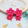 Hot Fashion Jewelry Big Flowers Mixed Color dangle Earrings Beach Resort Party Statement earring for gift for woman ► Photo 2/6