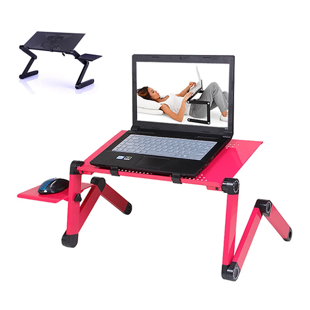 

N Portable Laptop Desk Computer Table Stand Aluminium Alloy Adjustable Foldable Sofa Bed Tray For Home Office Dormitory