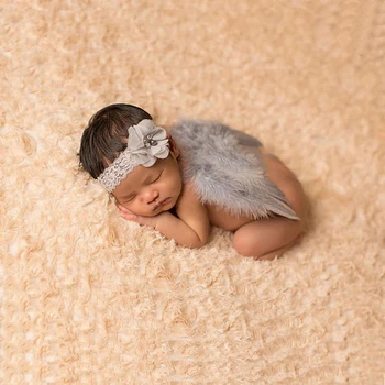 

New Baby Newborn Flower Headband+Wing Prop Outfits Costume Photo Photography Set