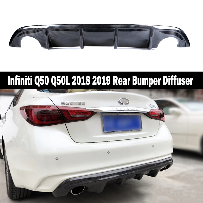 For Infiniti Q50 Q50L 2018 2019 Rear Bumper Diffuser Bumpers Lip