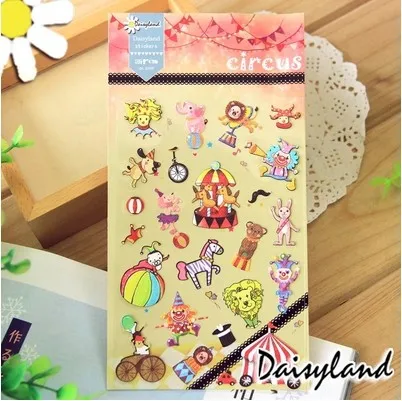 

1 Sheet Kawaii Animal Circus Cartoon Adhesive Diasyland Stickers DIY Decoration Mobile Phone Diary Planner Stickers 1015