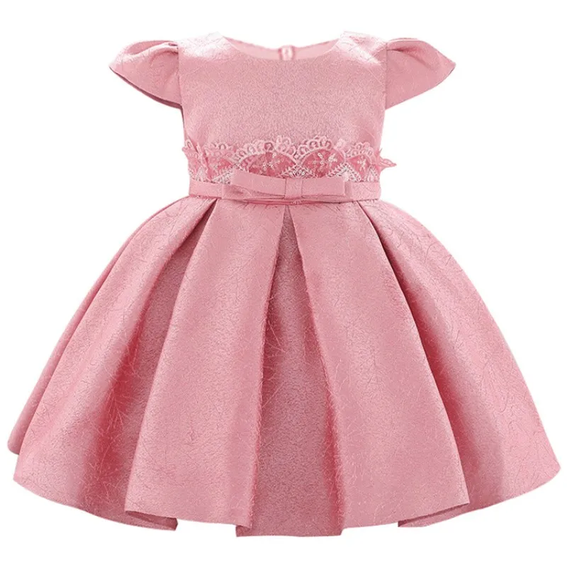 

Flower Baby Girl Dress Elegant Silk Tutu 0-24M 1 Years Baby Girls Birthday Dresses Vestido Birthday Party Princess Dress