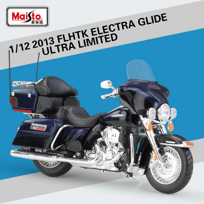 1:12 2013 FLUTK ELECTRA GLIDE Ультра ограниченная металлическая модель Maisto Diecast для спортивных гонок, мотоциклетная модель для коллекционирования - Цвет: Синий