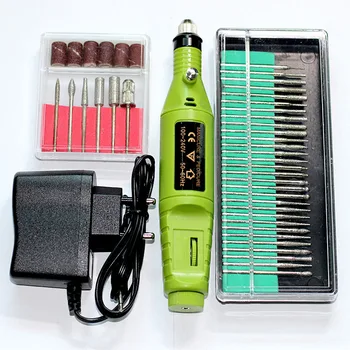 

36bits Mini Nail Electric Drill Set Menicure Machine Tool Kit Sanding Sleeves Dum Mandrel Rotary Tools Shaping Grit Nail Files