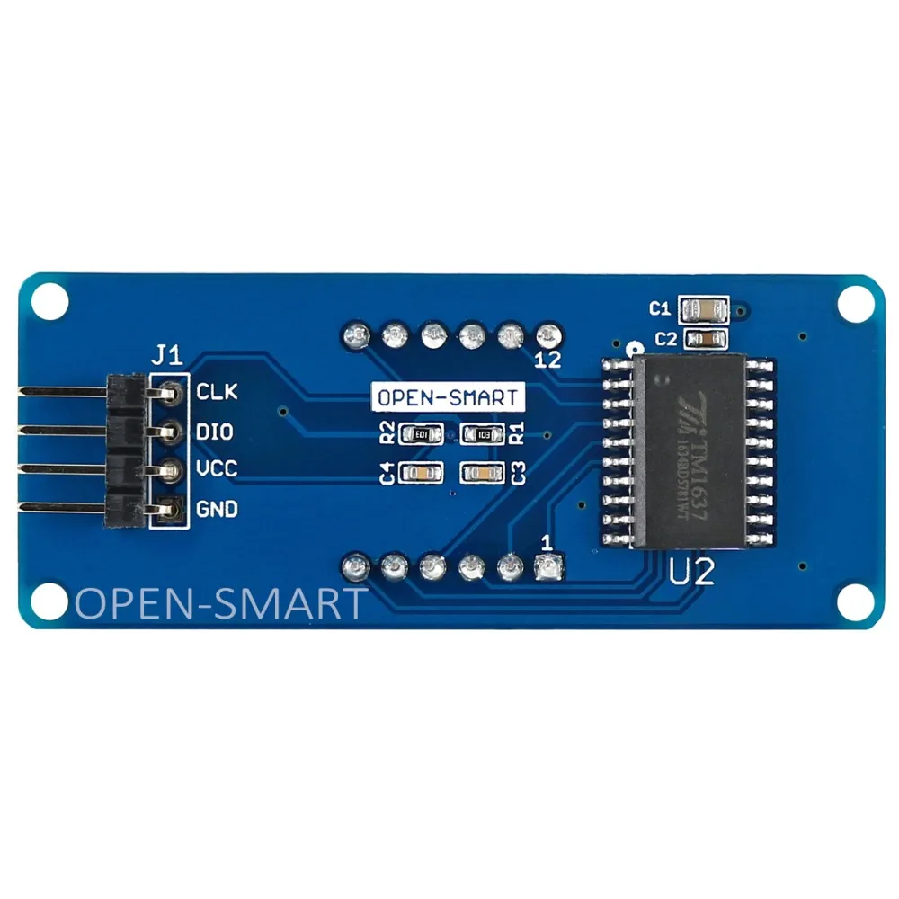 0.56 "синий светодиод 4-разрядный Дисплей модуль 4 биты цифровой пробки светодиодный дисплей с десятичной точки для Arduino /RPI/AVR/arm