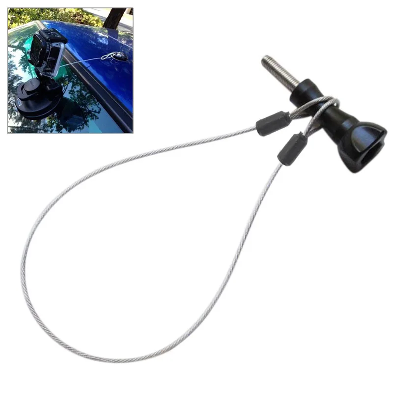 For-GoPro-HERO4-3-3-2-1-ST-150-12-inch-Stainless-Steel-Lanyard-Tether