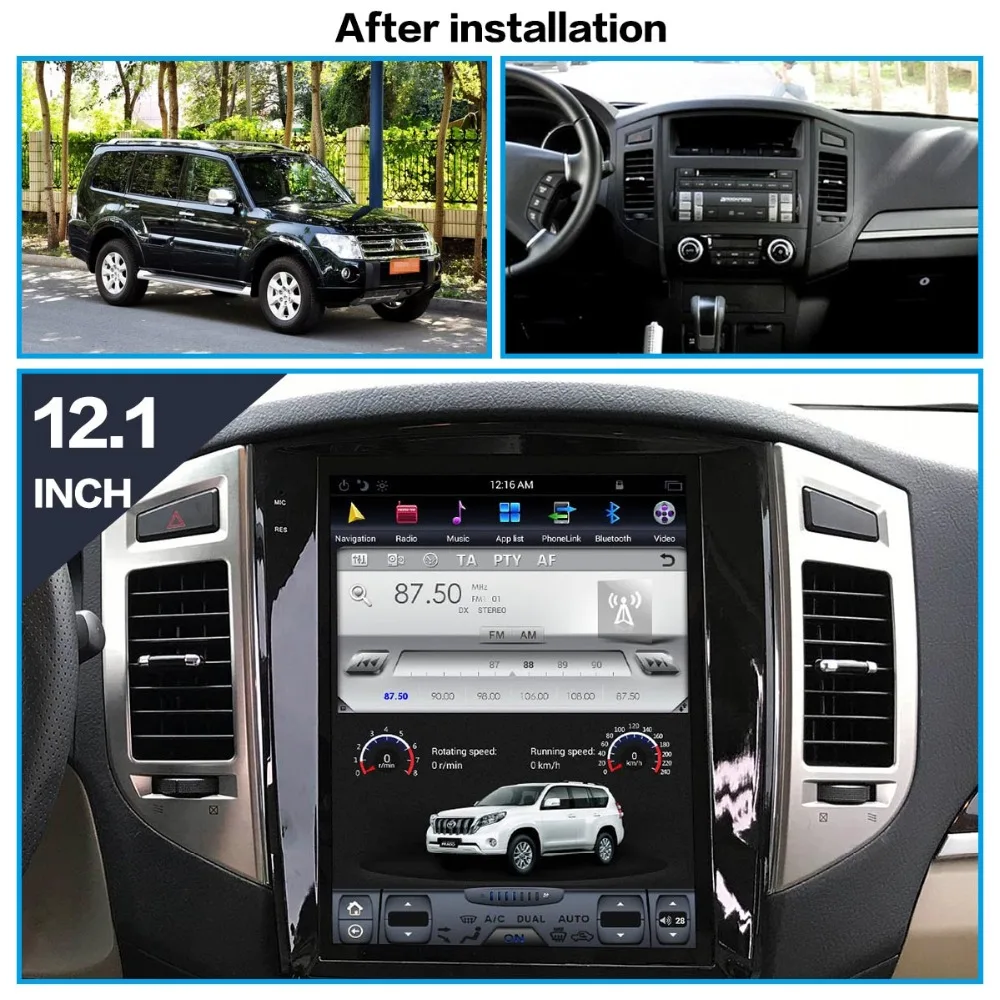 

Tesla style car Multimedia GPS navigation for MITSUBISHI PAJERO V97 V93 Shogun Montero 2006+ radio WIFI recorder NO DVD PLAYER