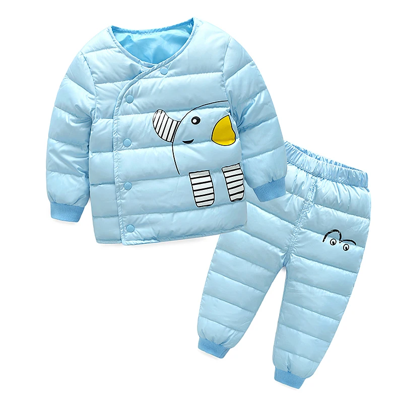 

2017 Winter Jacket for girls boy Set Elephant children winter coa suit down jacket Girls Boys Jacket+Pants 2pcs suit Snowsuit