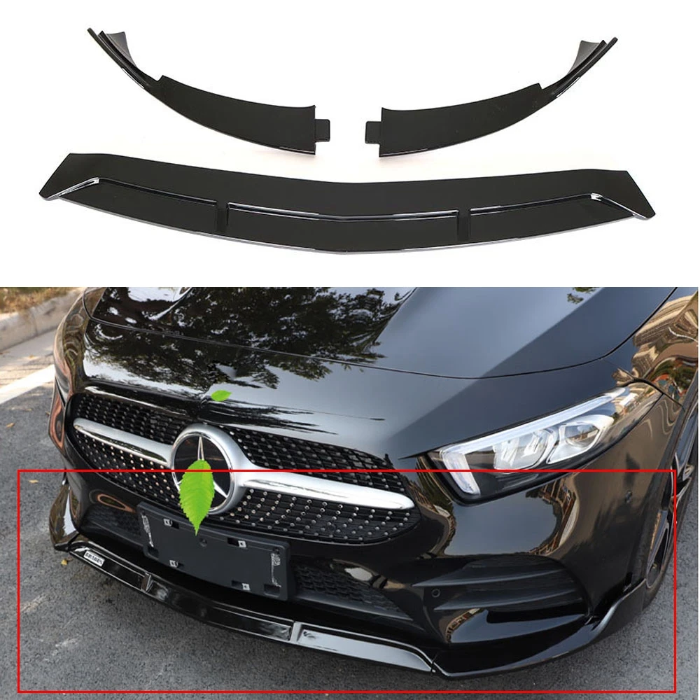 

For Mercedes-Benz W177 front Bumper Diffuser Bumpers Protector For Benz W177 A220 front Body kit bumper Before lip spoiler 2019
