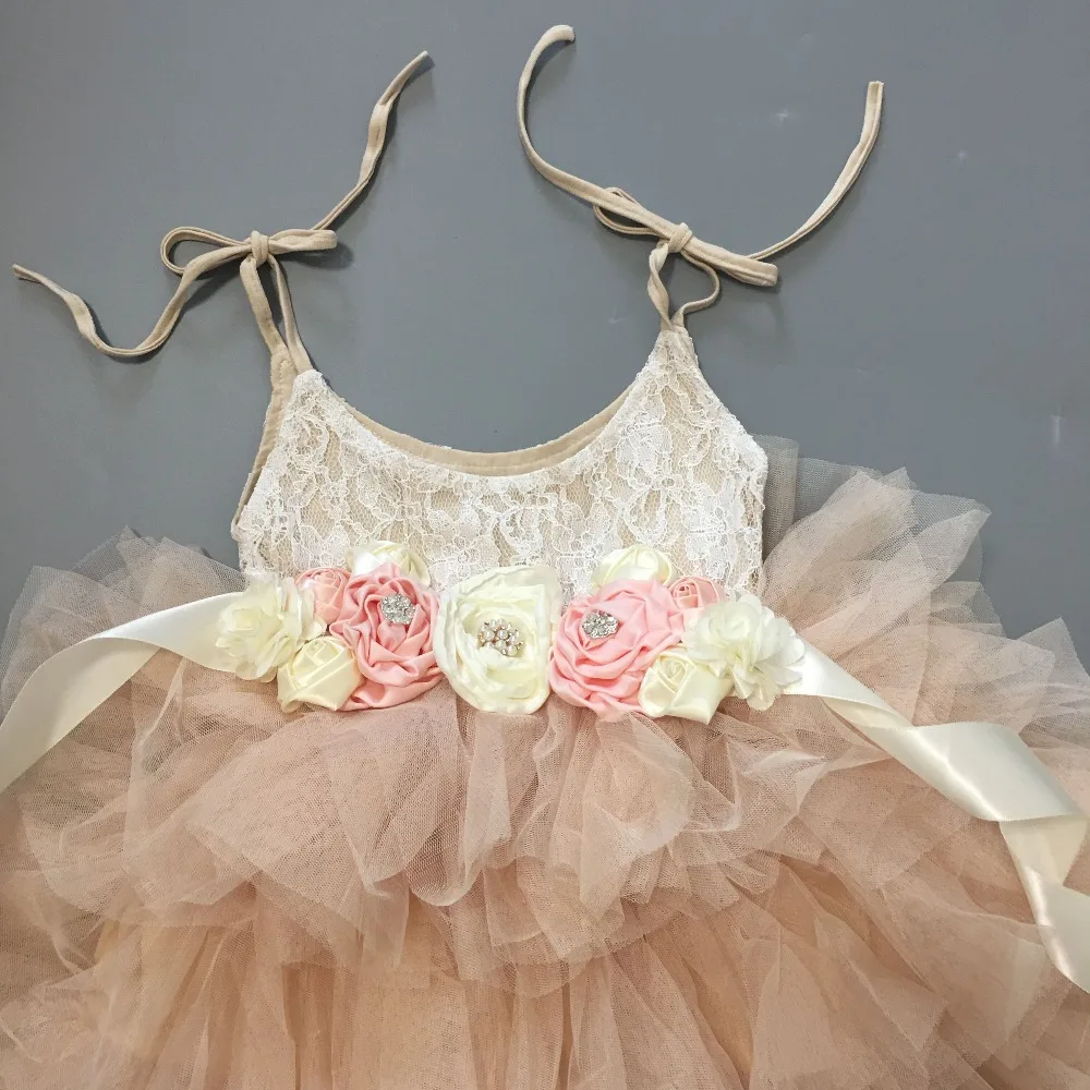 Красивое свадебное платье с цветочным узором для девочек; Детские вечерние платья-пачки; детское летнее платье принцессы на бретельках с цветочным поясом