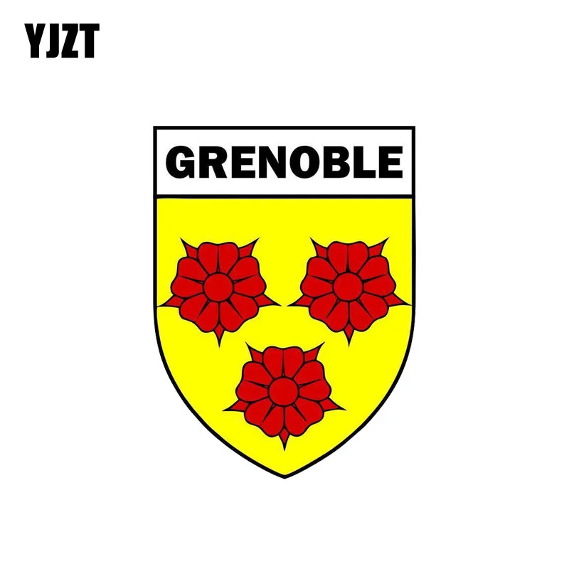 

YJZT 9.1M*12.3CM Car Accessories Grenoble Shield Coat Of Arms Car Sticker Motorcycle Helmet Decal 6-2100