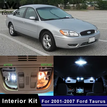 

Edislight 9Pcs White Ice Blue Canbus LED Lamp Car Bulbs Interior Package Kit For 2001-2007 Ford Taurus Map Dome Plate Light
