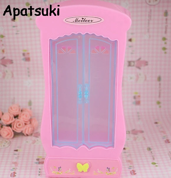 1/6 دمية الأثاث لعب صغيرة خزانة خزانة ل باربي دمى دمية الأطفال الاطفال الطفل الفتاة لطيف عيد الميلاد هدية