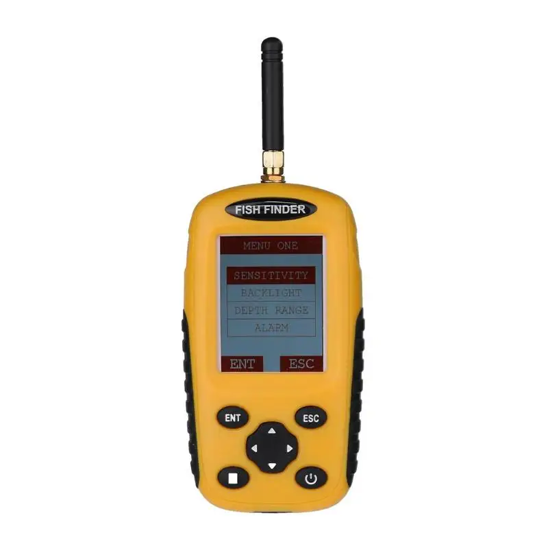 100M Wireless Fishing Finder 2.4 inch Dual TFT Color Screen Sonar Sensor Alarm Fish Detector Finder with LED Backlight