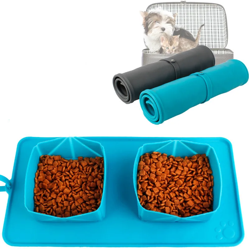 

New Dog Water Bottle Feeder with Bowl for Food Plastic Portable Water Bottle Pets Outdoor Travel Pet Drinking Water Feeder
